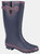 StormWells Womens/Ladies Rubber Wide Leg Galoshes - Navy Blue/Red