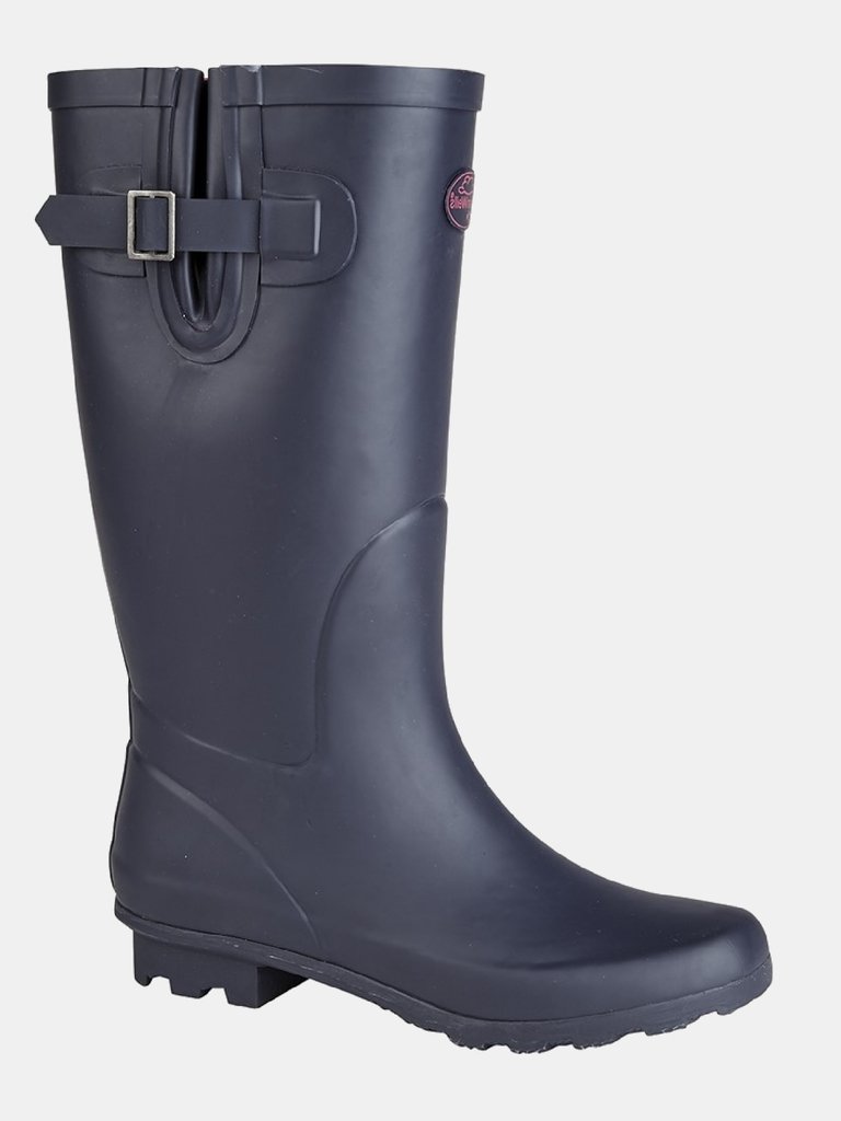 Womens/Ladies Plain Wellington Boots (Navy/Red) - Navy/Red