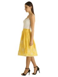 Box Pleat Midi Skirt