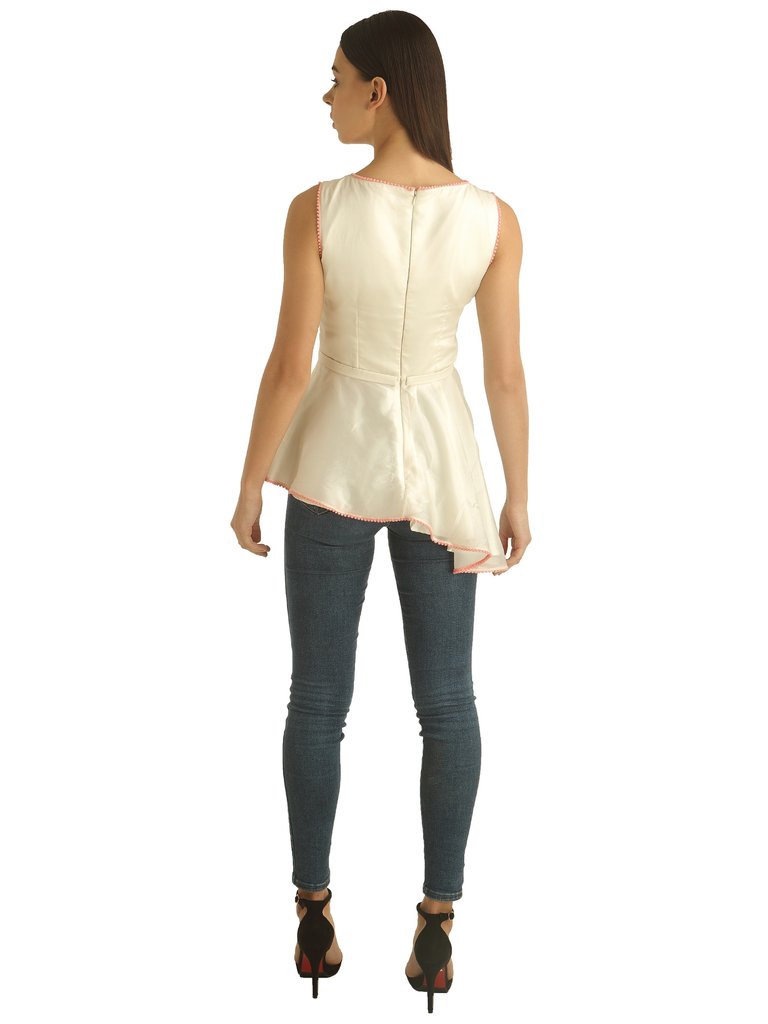 Luxe Silk Peplum Top