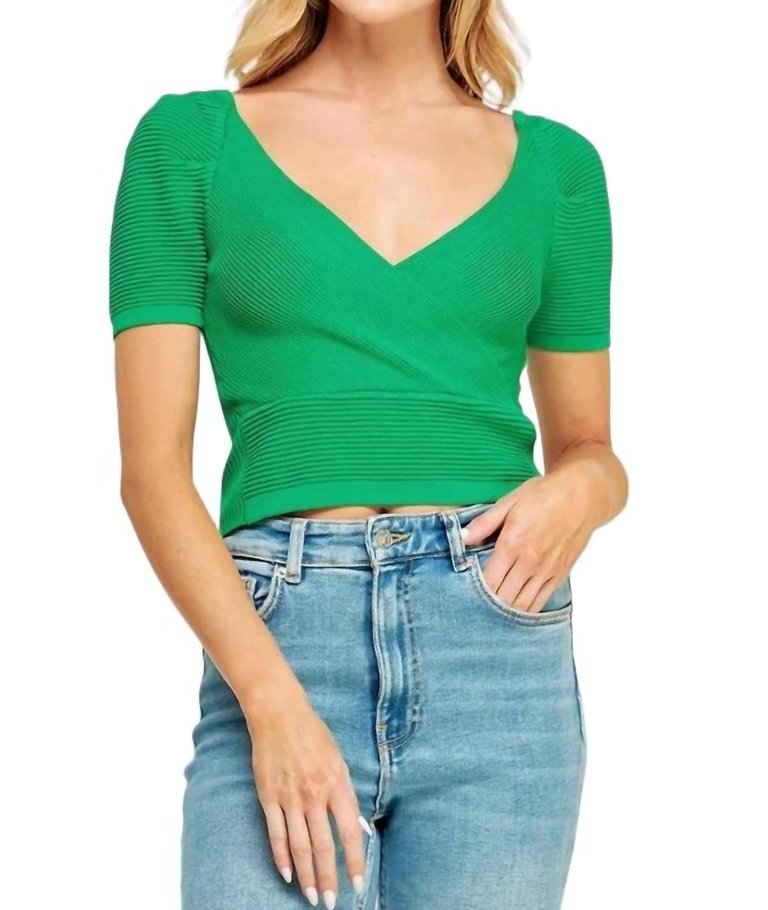 Multi Wrap Top In Green - Green