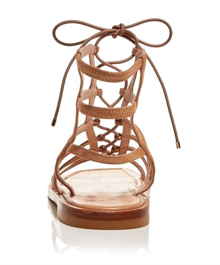 Kora Lace Up Sandal In Tan