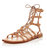 Kora Lace Up Sandal In Tan - Tan