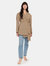 Wool Blend Asymmetric Jacket - Greyish Beige