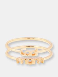 Cool Mom Ring Set - Gold