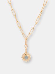 Ray Necklace in Moonstone - Gold