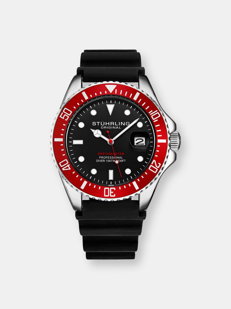 Depthmaster Quartz 42mm Diver - Silver/Black/Red