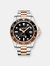 Meridian Quartz 42mm Diver - Silver/Rose Gold