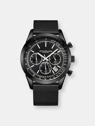 Preston Quartz 44mm Chronograph - Black