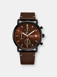 Quartz 38mm Chronograph - Black/Brown