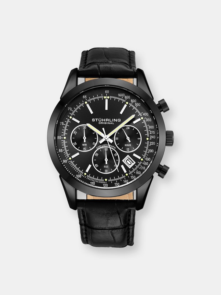 Rialto Quartz 44mm Chronograph - Black