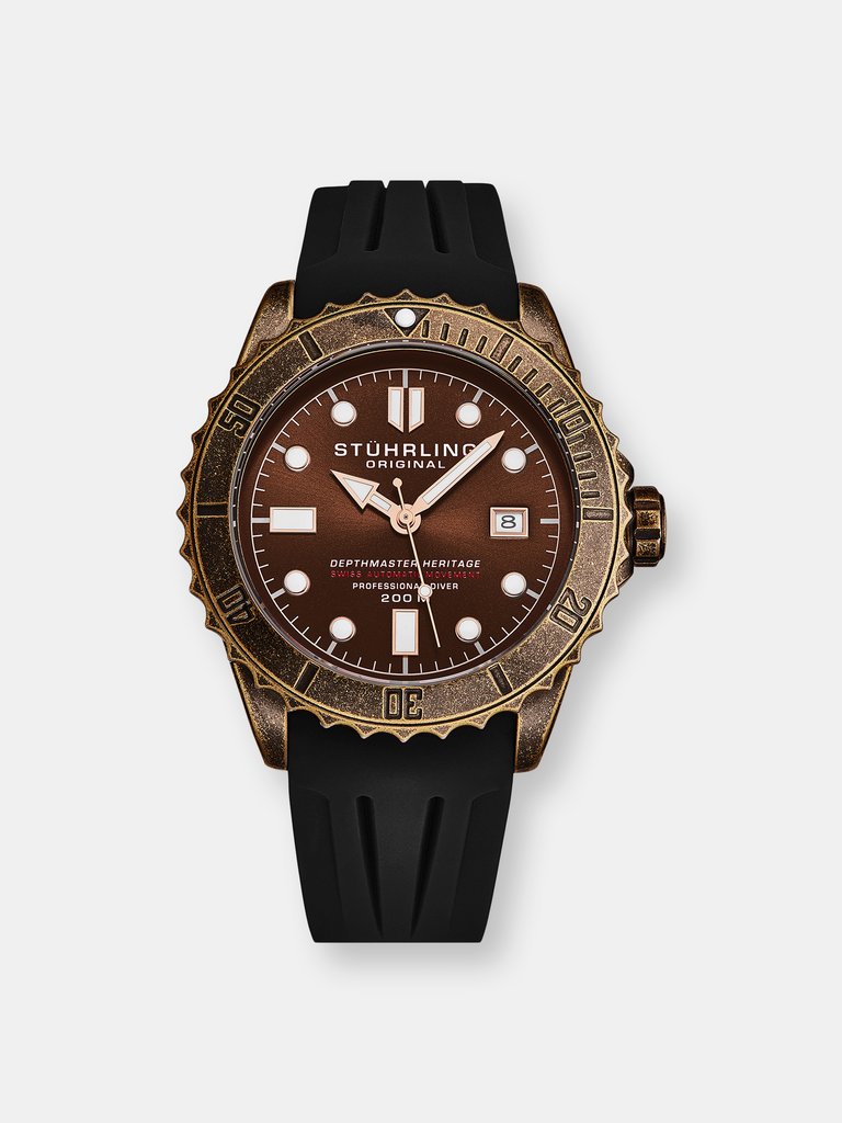 Swiss Automatic Depthmaster Heritage Diver - Coppertone/Gun metal/Brown