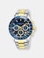 Ultima Quartz 42mm Chronograph - Silver/Gold/Blue