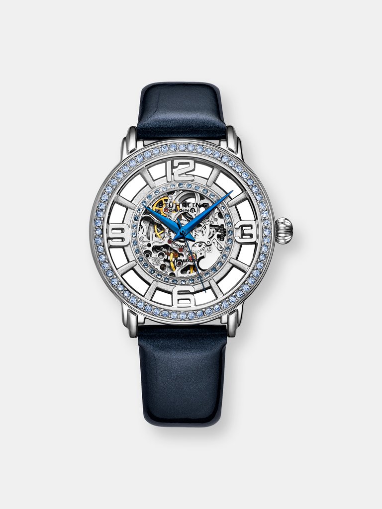 Winchester Automatic 38mm Skeleton - Silver/Blue