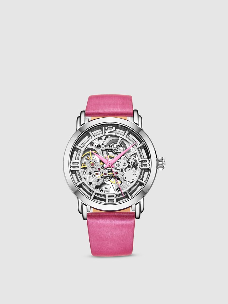 Winchester Automatic 40mm Skeleton - Silver/Pink