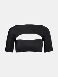 Ribbed Cut Out Top - Black