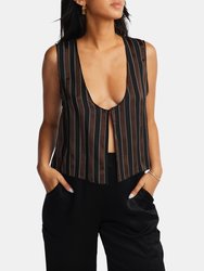 Silk Striped Vest