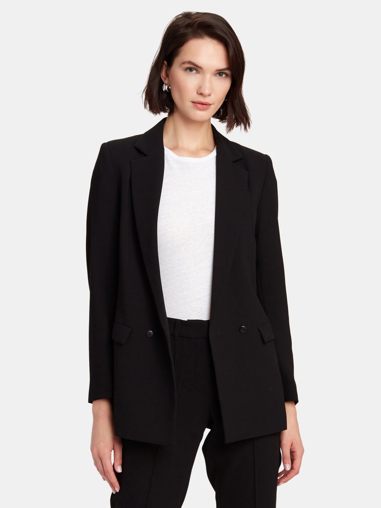 Benito Double-Breasted Blazer  - Black