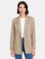 Benito Plaid Blazer  - Tan