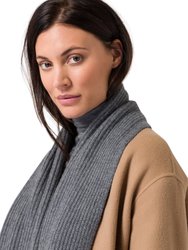 Women’s Premium Chunky Knit Scarf - Grey Melange