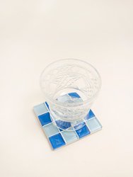 Glass Tile Coaster - Blue Sky - Blue Sky