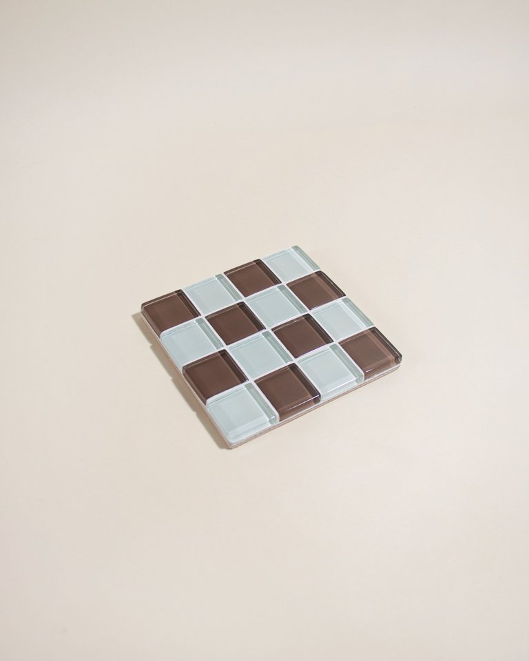 Glass Tile Coaster - Classic Milk Chocolate