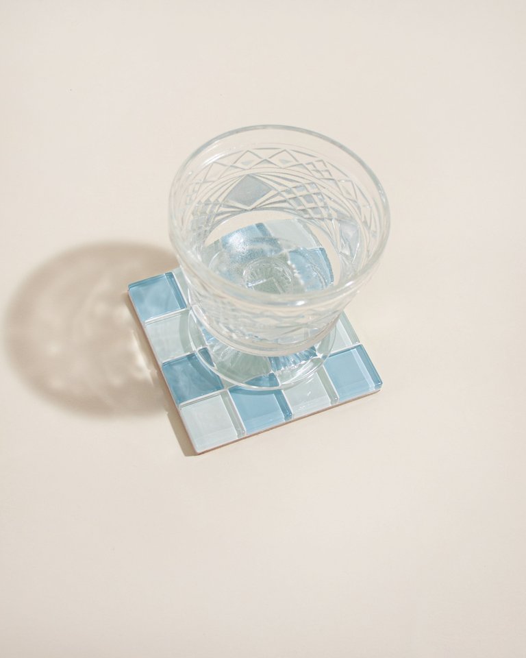 Glass Tile Coaster - Coconut Crunch Milk Chocolate - Coconut Crunch Milk Chocolate