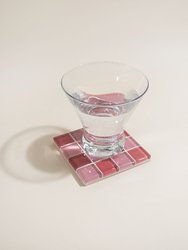 Glass Tile Coaster - Cotton Candy -  Cotton Candy