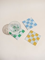 Glass Tile Coaster - Elderberries Milk Chocolate