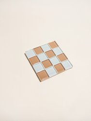 Glass Tile Coaster - Hazelnut Milk Chocolate