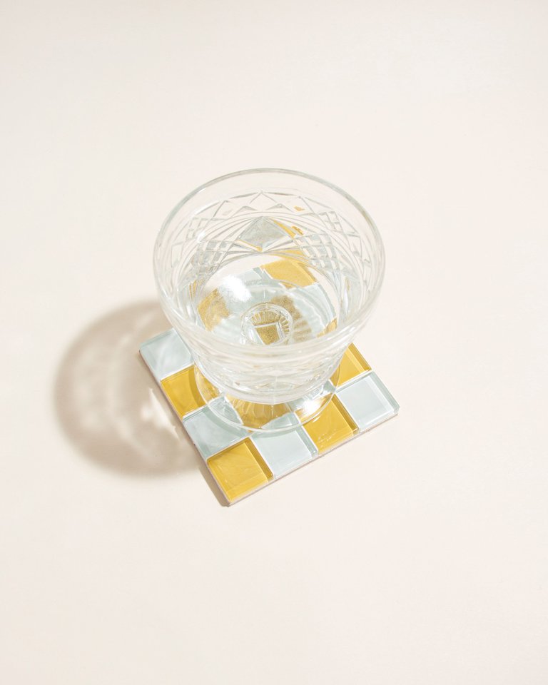 Glass Tile Coaster - Honey Milk Chocolate - Honey Milk Chocolate