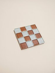 Glass Tile Coaster - Orange Peel Milk Chocolate