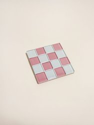 Glass Tile Coaster - Pink Himalayan Milk Chocolate