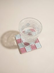 Glass Tile Coaster - Pink Himalayan Milk Chocolate - Pink Himalayan Milk Chocolate