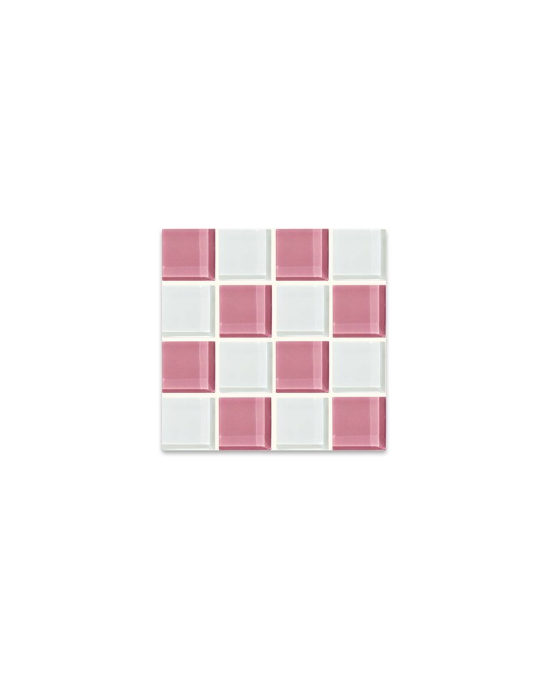 Glass Tile Coaster - Pink Himalayan Milk Chocolate