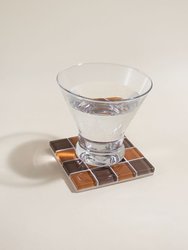 Glass Tile Coaster - Salted Caramel Dark Chocolate - Salted Caramel Dark Chocolate