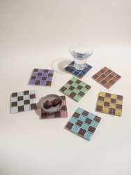 Glass Tile Coaster - Sea Salt Dark Chocolate