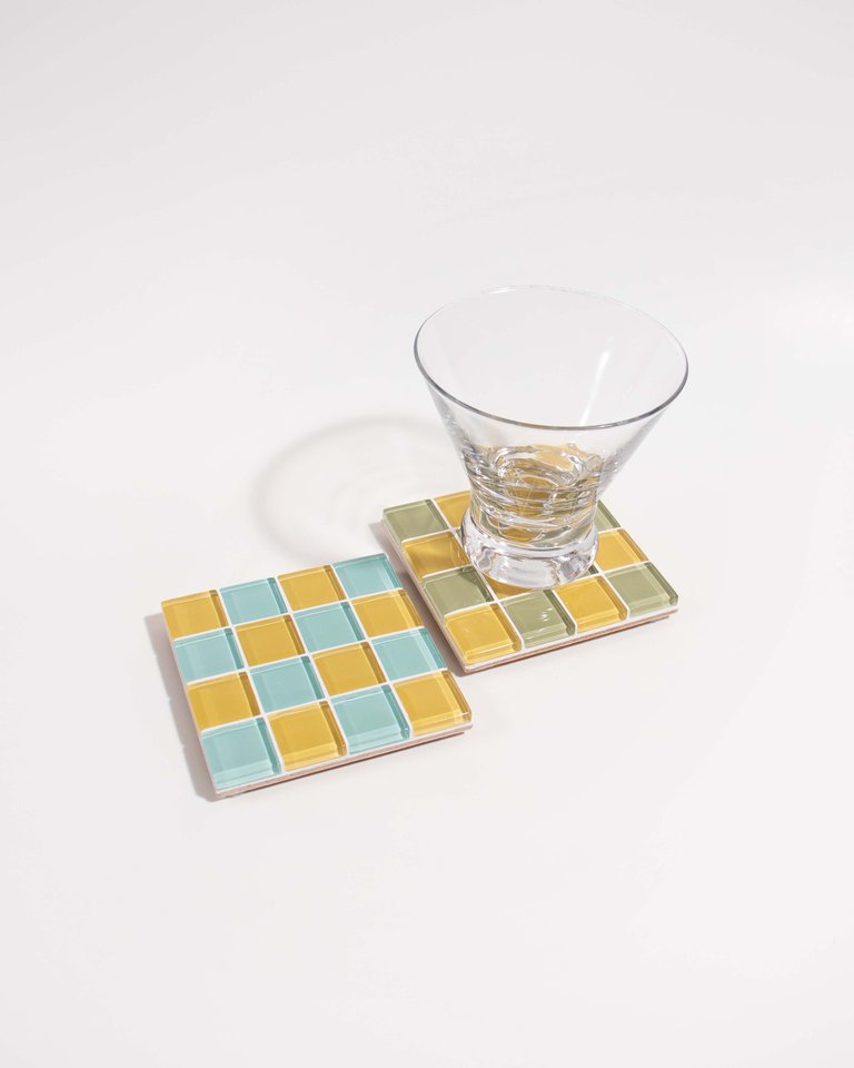 Glass Tile Coaster - Summer Day