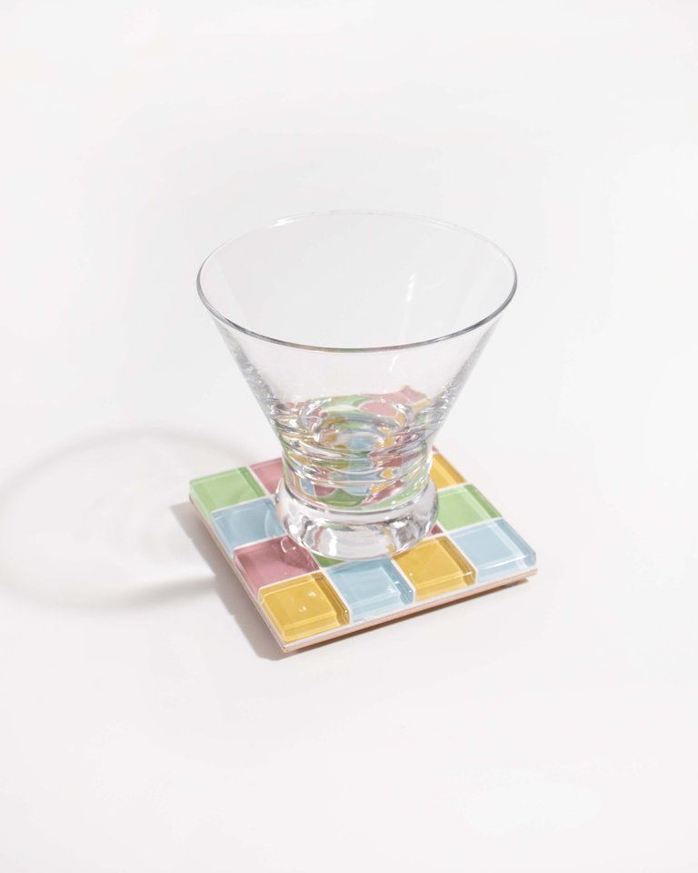 Glass Tile Coaster - The Spring Sprinkles - The Spring Sprinkles