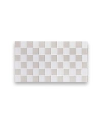 Glass Tile Decorative Tray - Beige Checkered