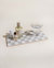 Glass Tile Decorative Tray - Beige Checkered - Beige Checkered