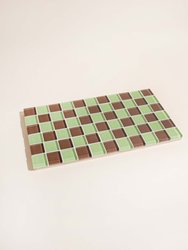 Glass Tile Decorative Tray - Mint Dark Chocolate