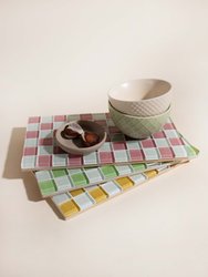 Glass Tile Decorative Tray - Pistachio Milk Chocolate