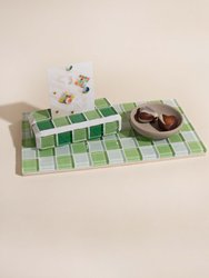 Glass Tile Decorative Tray - Pistachio Milk Chocolate - Pistachio Milk Chocolate