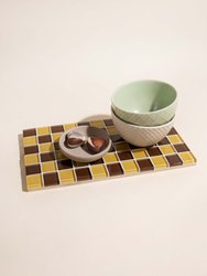 Glass Tile Decorative Tray - Toffee & Almond Dark Chocolate - Toffee & Almond Dark Chocolate