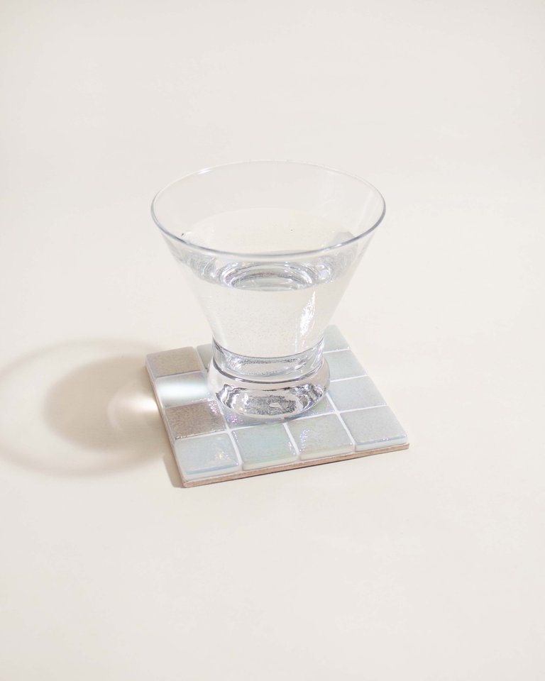 Seashell Tile Coaster - 01 - Grey