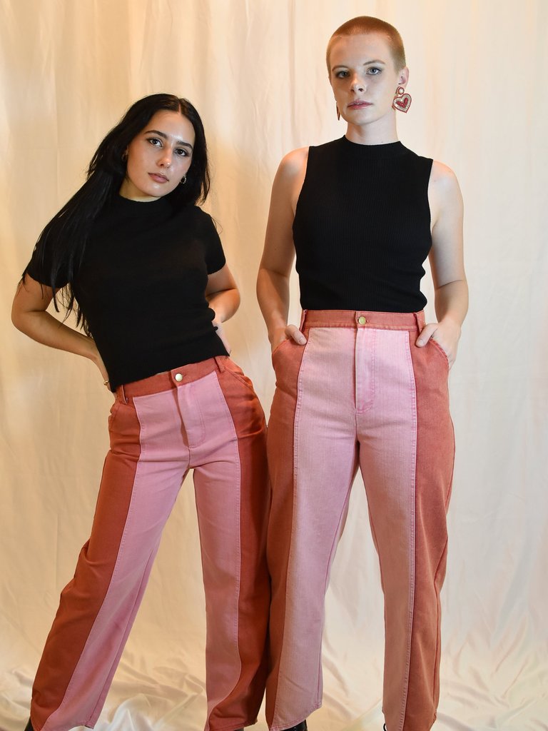 Poppy Pants - Pink Cherry