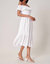 Esmeralda Smocked Eyelet Midi Dress In White