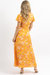 Honey Rust Wrap Maxi Dress In Yellow