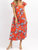 Kyrah Floral Cotton Midi Dress In Orange